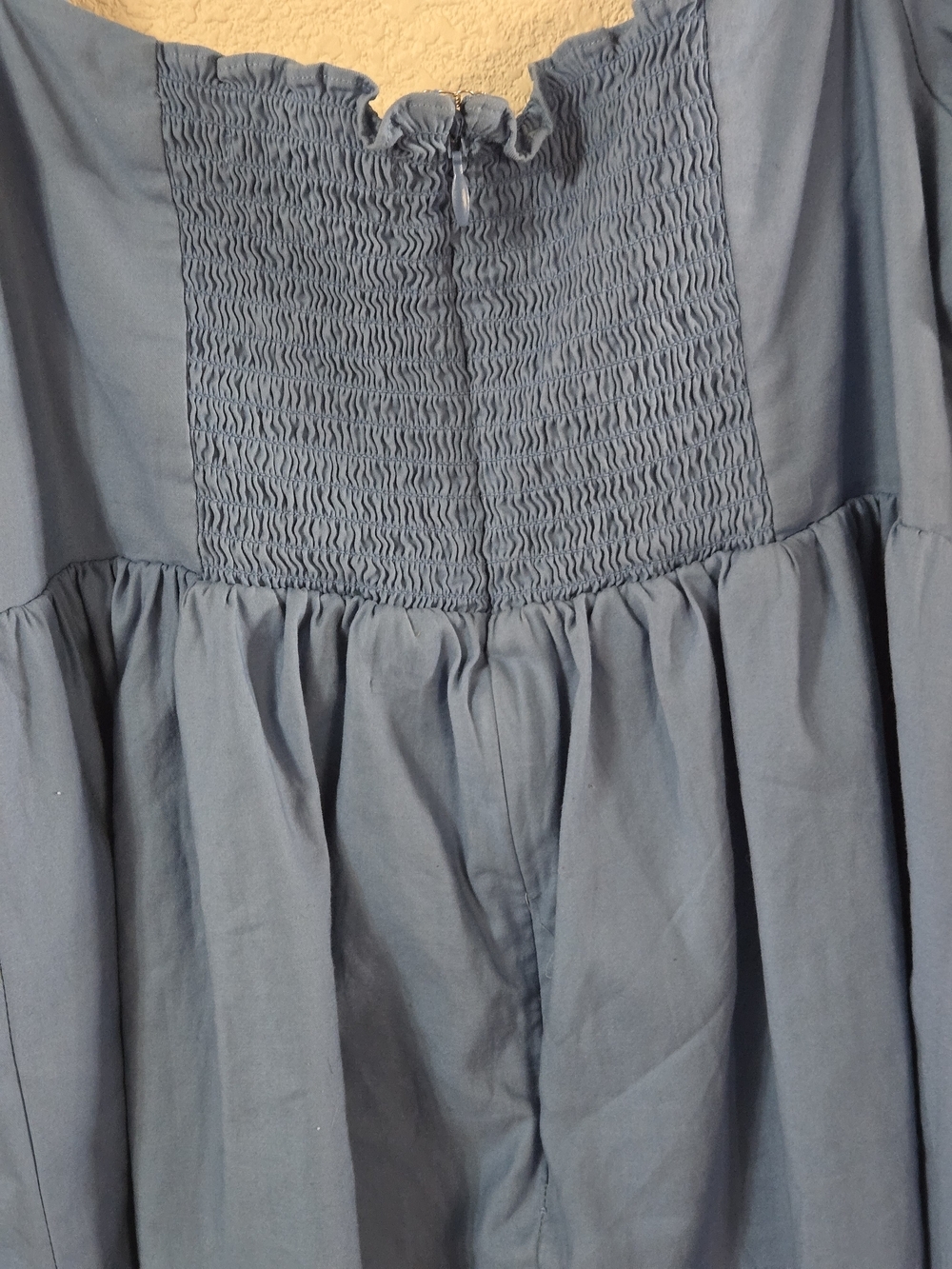 Reformation Jaxley In Azurer Blue Square Bodice Peplum Top - Picture 12 of 13